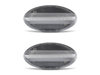 Vue de face des clignotants latéraux séquentiels à LED pour Peugeot Expert II - Couleur transparente