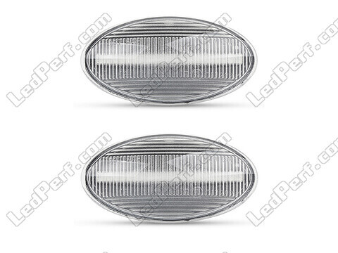 Vue de face des clignotants latéraux séquentiels à LED pour Suzuki SX4 - Couleur transparente