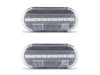 Vue de face des clignotants latéraux séquentiels à LED pour Volkswagen Bora - Couleur transparente