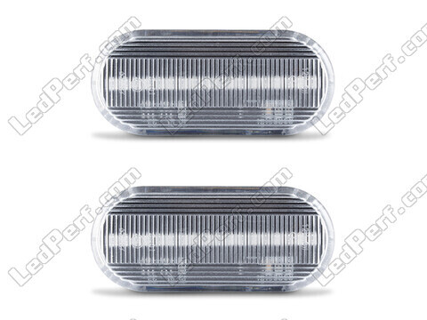 Vue de face des clignotants latéraux séquentiels à LED pour Volkswagen Bora - Couleur transparente