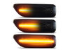 Eclairages des répétiteurs latéraux dynamiques noirs à LED pour Volvo S60 D5
