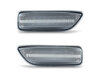Vue de face des clignotants latéraux séquentiels à LED pour Volvo V70 II - Couleur transparente