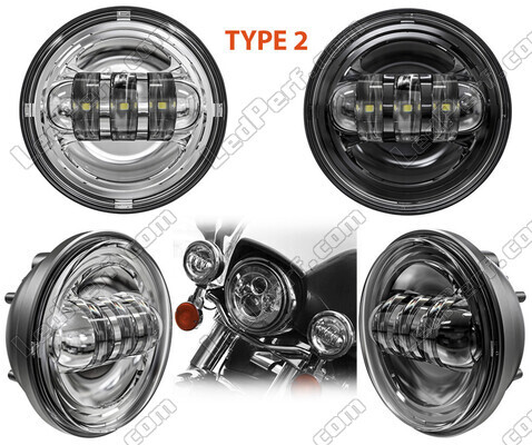 Optiques LED pour phares additionnels de Harley-Davidson Heritage Classic 1340