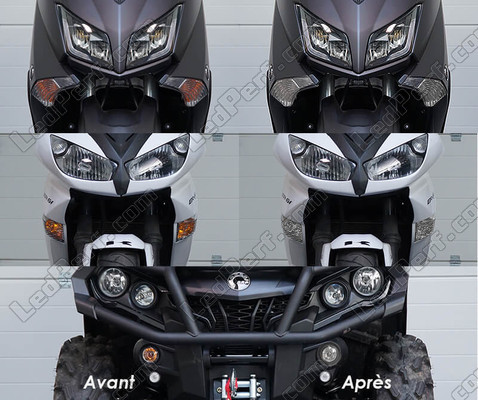 Led Clignotants Avant Kawasaki Ninja ZX-6R 636 (2018 - 2020) avant et après