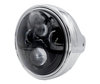 Exemple de Phare rond chromé avec un optique LED noir de Moto-Guzzi V11 Sport Ballabio