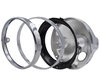 Phare rond chromé pour optique full LED de Moto-Guzzi V11 Sport Ballabio, assemblage des pièces