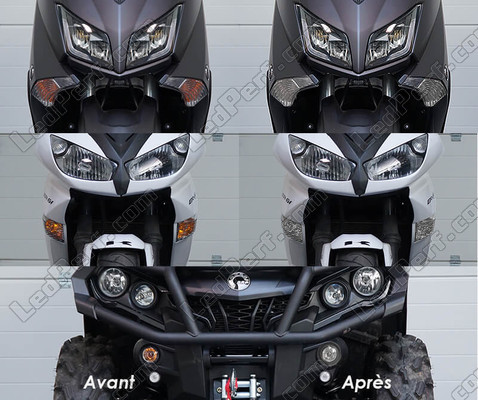 Led Clignotants Avant Suzuki Bandit 1250 N (2007 - 2010) avant et après