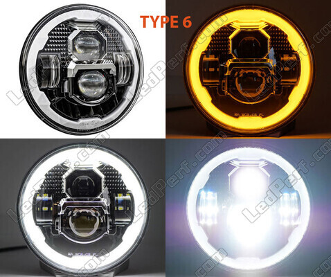 Phare à LED pour Yamaha YBR 125 (2010 - 2013) - Optique moto rond homologué