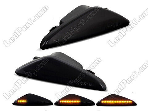 Dynamische LED zijknipperlichten voor BMW X6 (E71 E72) - Gerookte zwarte versie