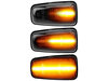 Verlichting van de dynamische LED zijknipperlichten voor Citroen Berlingo - Zwarte versie