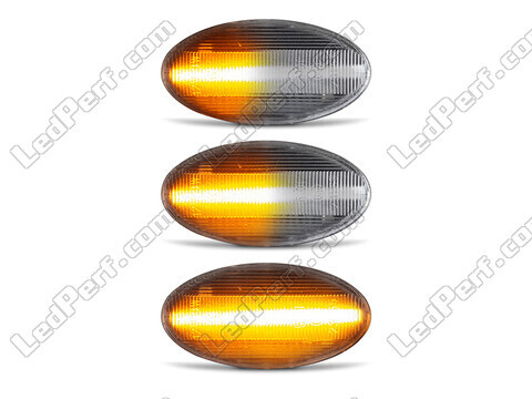 Verlichting van de sequentiële LED zijknipperlichten voor Citroen C1 II - Transparante versie