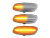 Verlichting van de sequentiële LED zijknipperlichten voor Citroen DS3 - Transparante versie