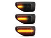Verlichting van de dynamische LED zijknipperlichten voor Dacia Logan 2 - Zwarte versie