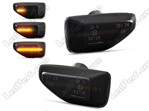 Dynamische LED zijknipperlichten voor Dacia Logan 2 - Gerookte zwarte versie