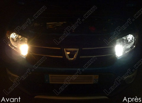 Led stadslichten/dagrijlicht - overdag Dacia Sandero 2
