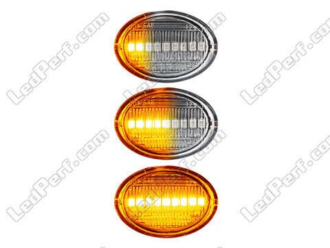 Verlichting van de sequentiële LED zijknipperlichten voor Fiat 500 - Transparante versie