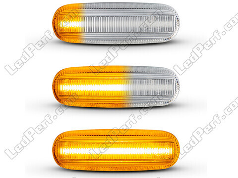 Verlichting van de sequentiële LED zijknipperlichten voor Fiat Doblo II - Transparante versie