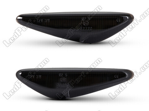 Vooraanzicht van de dynamische LED zijknipperlichten voor Mazda 5 phase 2 - Gerookte zwarte kleur