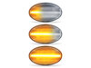 Verlichting van de sequentiële LED zijknipperlichten voor Mercedes Citan - Transparante versie