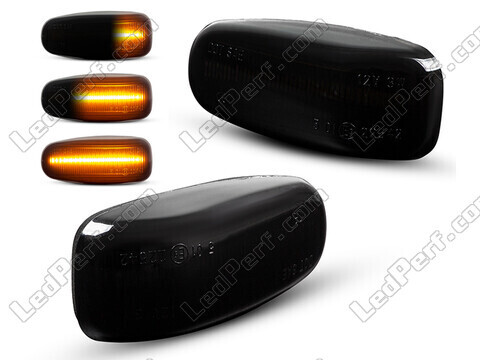 Dynamische LED zijknipperlichten voor Mercedes Classe C (W202) - Gerookte zwarte versie