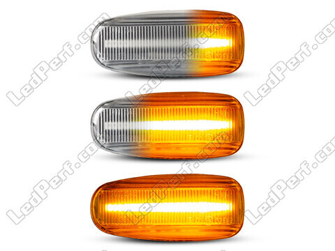 Verlichting van de sequentiële LED zijknipperlichten voor Mercedes CLK (W208) - Transparante versie