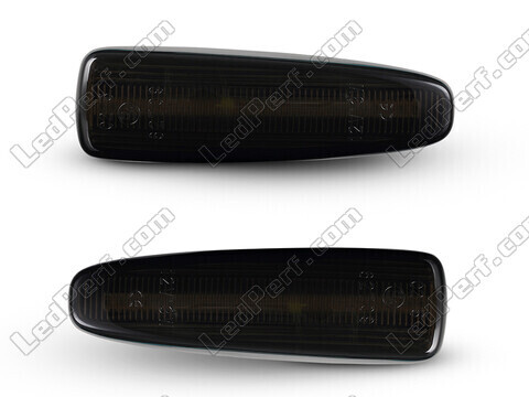 Vooraanzicht van de dynamische LED zijknipperlichten voor Mitsubishi Outlander - Gerookte zwarte kleur