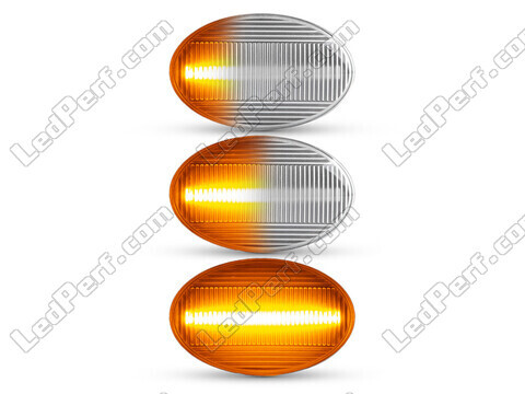 Verlichting van de sequentiële LED zijknipperlichten voor Opel Combo B - Transparante versie