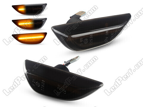 Dynamische LED zijknipperlichten voor Opel Mokka X - Gerookte zwarte versie