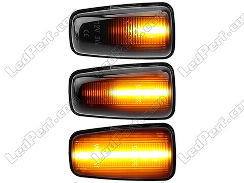 Verlichting van de dynamische LED zijknipperlichten voor Peugeot 306 - Zwarte versie