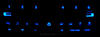 Led Autoradio Cabasse blauw Clio 3