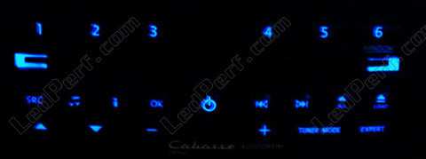 Led Autoradio Cabasse blauw Clio 3