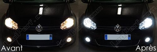 Uitsluiten uitspraak binden Set lampen voor de koplampen met Xenon-effect voor Volkswagen Golf 6