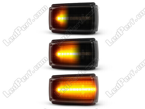 Verlichting van de dynamische LED zijknipperlichten voor Volvo S70 - Zwarte versie