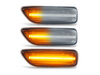 Verlichting van de sequentiële LED zijknipperlichten voor Volvo S80 - Transparante versie