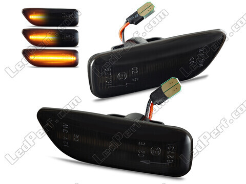 Dynamische LED zijknipperlichten voor Volvo V70 II - Gerookte zwarte versie