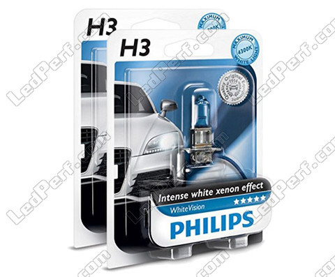 Pack de 2 Ampoules H3 Philips WhiteVision