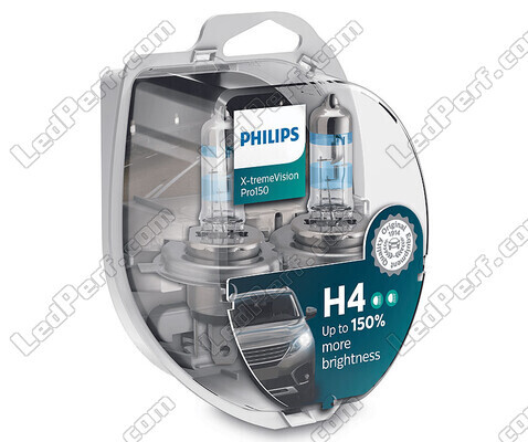 Pack de 2 ampoules H4 Philips X-tremeVision PRO150 60/55W  - 12342XVPS2