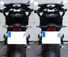 Vergelijking voor en na het overstappen op sequentiële LED knipperlichten van BMW Motorrad G 650 Xchallenge