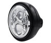 Voorbeeld van koplamp Rond zwart met een chroom LED-optiek van Ducati Scrambler Classic
