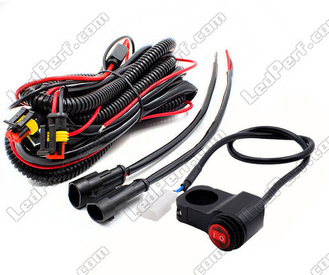 Complete elektrische kabelboom met waterdichte connectoren, 15A-zekering, relais en stuurschakelaar voor een plug-and-play-installatie op Honda CBR 954 RR<br />