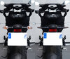 Vergelijking voor en na het overstappen op sequentiële LED knipperlichten van Indian Motorcycle Challenger dark horse / limited / elite  1770 (2020 - 2023)