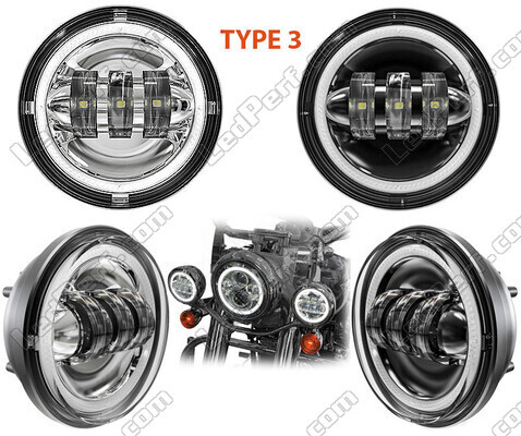 LED optieken voor extra koplampen van Indian Motorcycle Chief classic / standard 1720 (2009 - 2013)