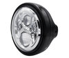 Voorbeeld van koplamp Rond zwart met een chroom LED-optiek van Kawasaki W650
