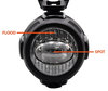 Lensvormige optiek in het midden en strepen aan de uiteinden voor Moto-Guzzi V9 Roamer 850