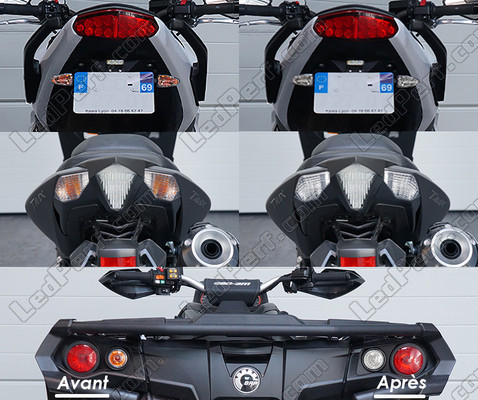 Ledlamp voor Knipperlichten achter Yamaha X-Max 250 (2014 - 2018) avant et après