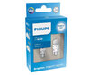 2x ampoules LED Philips W5W Ultinon PRO6000 - 12V - Blanc 8000K - 11961XU60X2