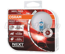 Pack de 2 Ampoules H11 Osram Night Breaker Laser +150% - 64211NL-HCB