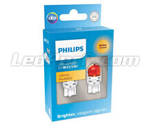2x ledlampen Philips WY21/5W Ultinon PRO6000 - Oranje - T20 - 11066AU60X2