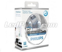 Pack de 2 Ampoules H7 Philips WhiteVision + 2 W5W WhiteVision (Nouveau !)
