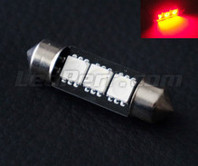 Soffittenlamp LED 39 mm met rood leds - C7W